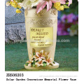 Solar Garden Gravestone Memorial Flower Vase
